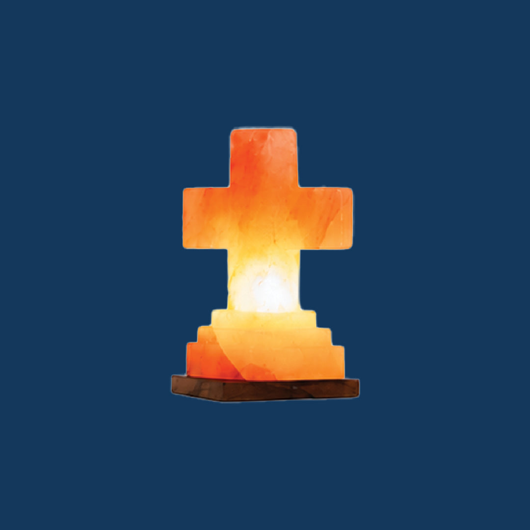 Himalayan Crafted Salt Cross Lamp