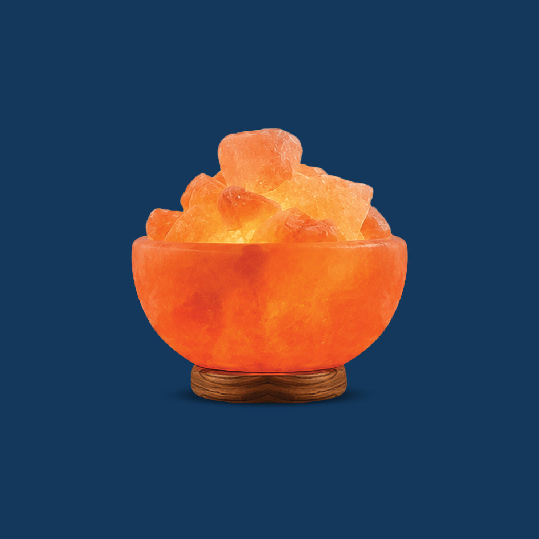 Himalayan Crafted Salt Chunks Bowl Lamp