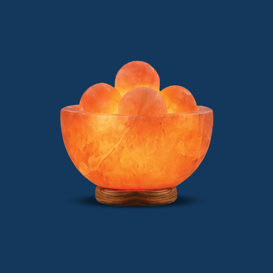 Himalayan Crafted Salt Ball Bowl Lamp
