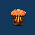 Himalayan Wooden Crafted Pink Salt Lamp – Flower Shape