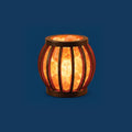 Himalayan Wooden Crafted Pink Salt Lamp – Round Shape